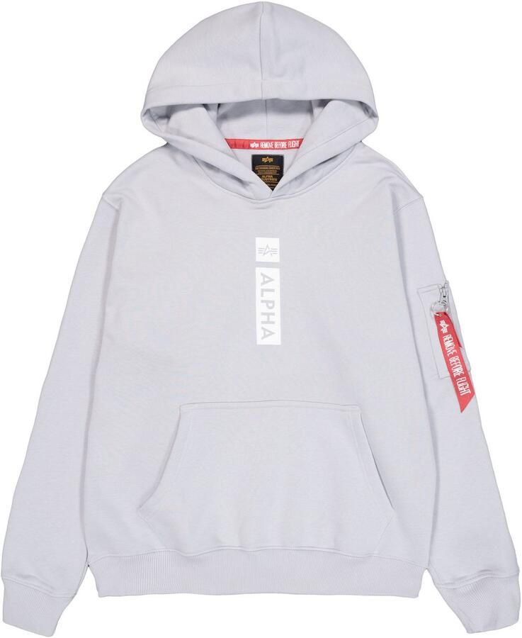 Alpha industries Hoodie met labelprint en kangoeroezak