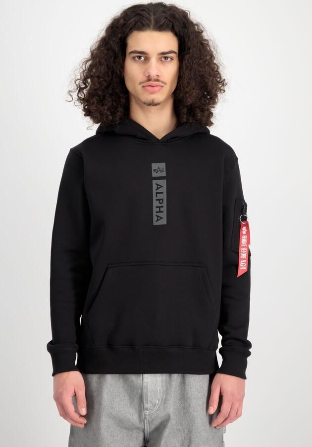 Alpha industries Hoodie met labelprint en kangoeroezak - Foto 6