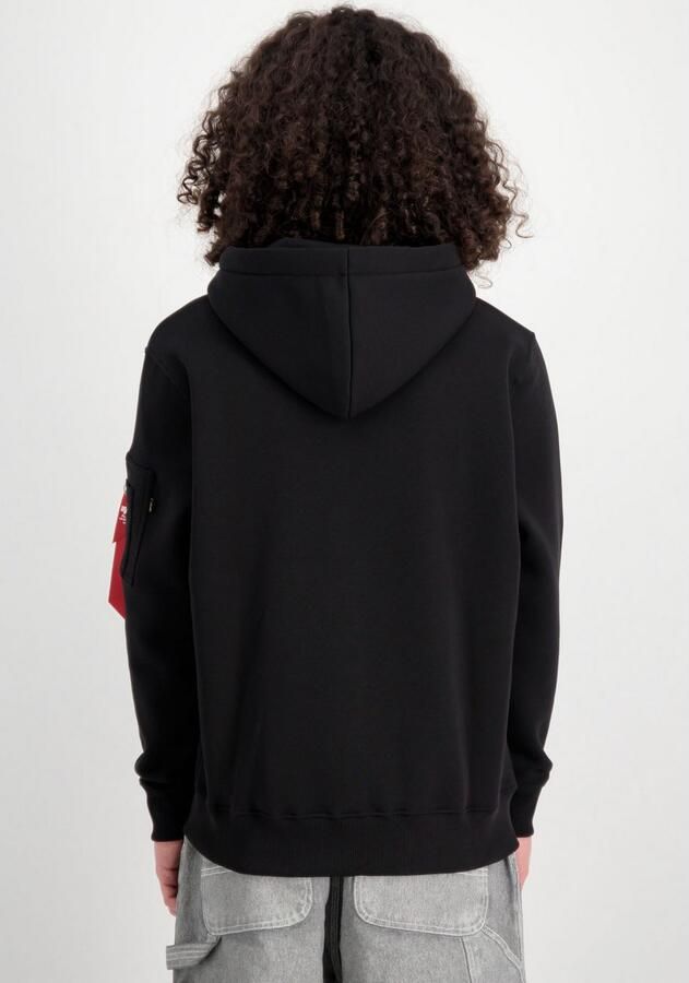 Alpha industries Hoodie met labelprint en kangoeroezak - Foto 3