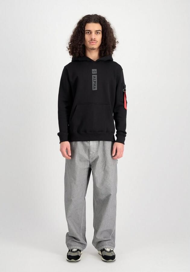 Alpha industries Hoodie met labelprint en kangoeroezak - Foto 7