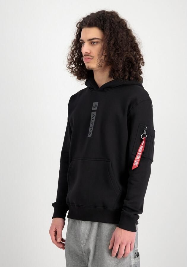 Alpha industries Hoodie met labelprint en kangoeroezak - Foto 4