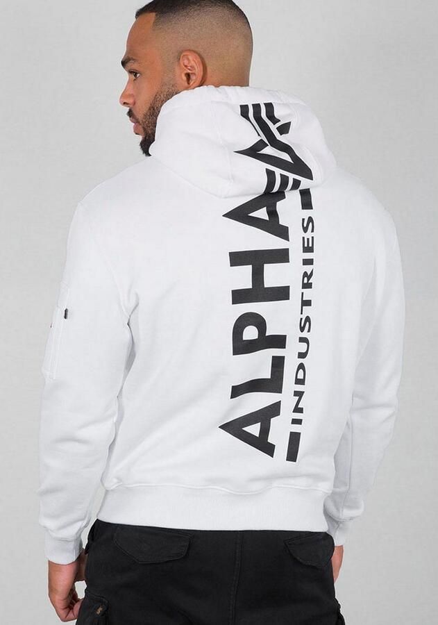 Alpha industries Back Print Hoodies Kleding white maat: XXL beschikbare maaten:S M L XL XXL - Foto 4