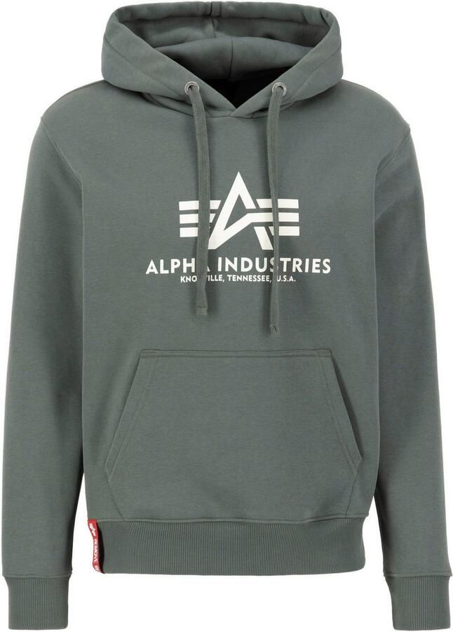 Alpha industries Hoodie met labelprint model 'BASIC'
