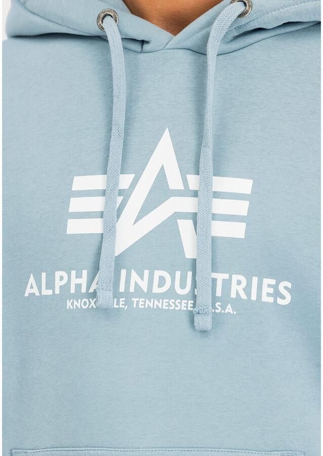Alpha industries Hoodie met labelprint model 'BASIC'