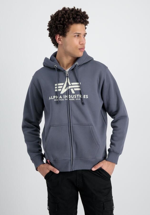 Alpha industries Sweatjack met labeldetails model 'BASIC ZIP HOODY' - Foto 3