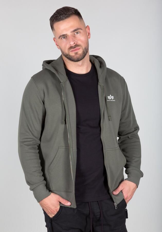 Alpha industries Basic Zip Hoody 118342 142 Groen Heren - Foto 3