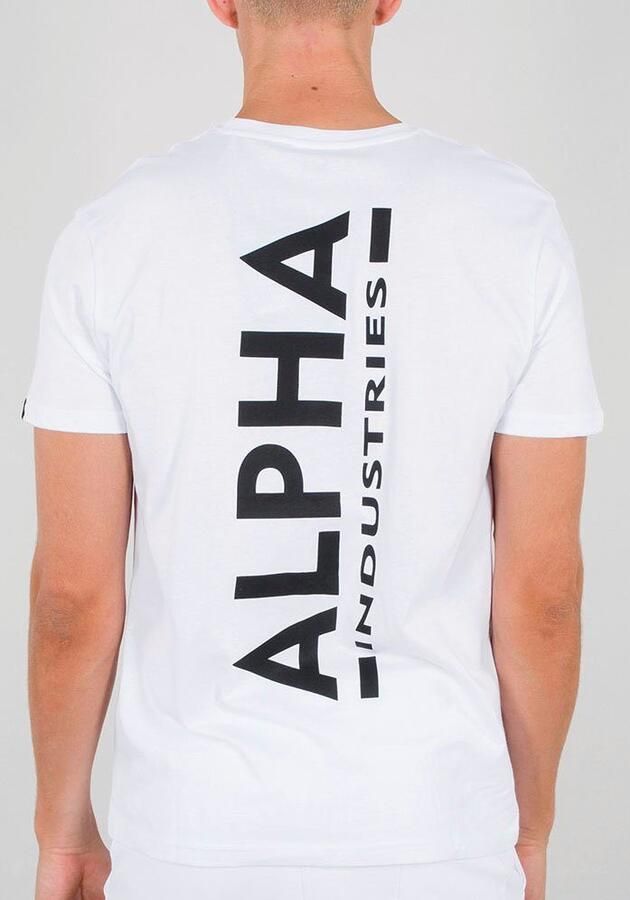 Alpha industries Backprint T-shirts Kleding white maat: L beschikbare maaten:S M L XXL