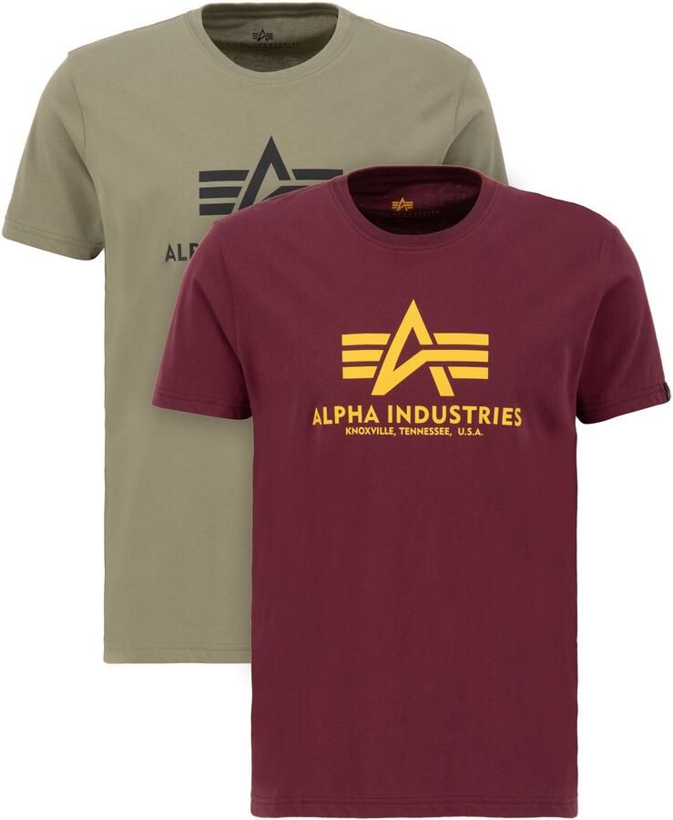 Alpha industries T-shirt met labelprint in een set van 2 stuks model 'BASIC' - Foto 3