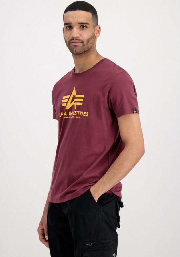 Alpha industries T-shirt met labelprint in een set van 2 stuks model 'BASIC'