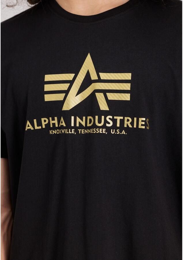 Alpha industries T-shirt met labelprint en ronde hals