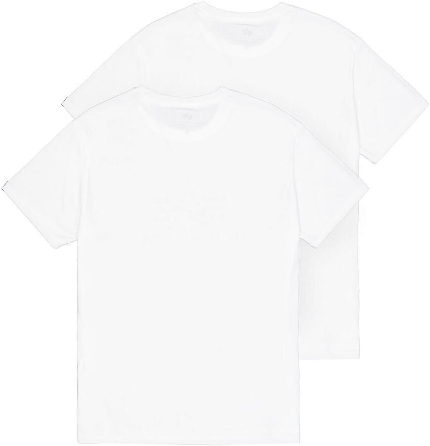 Alpha Industries Shirt met ronde hals Basic T Small Logo 2 Pack (set 2-delig)