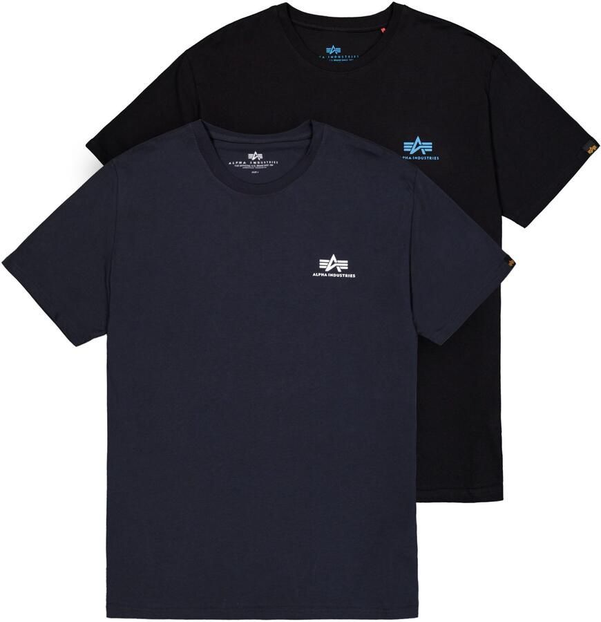 Alpha Industries Shirt met ronde hals Basic T Small Logo 2 Pack (set 2-delig) - Foto 3
