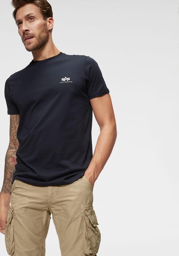 Alpha Industries Shirt met ronde hals BASIC T SMALL LOGO - Foto 6