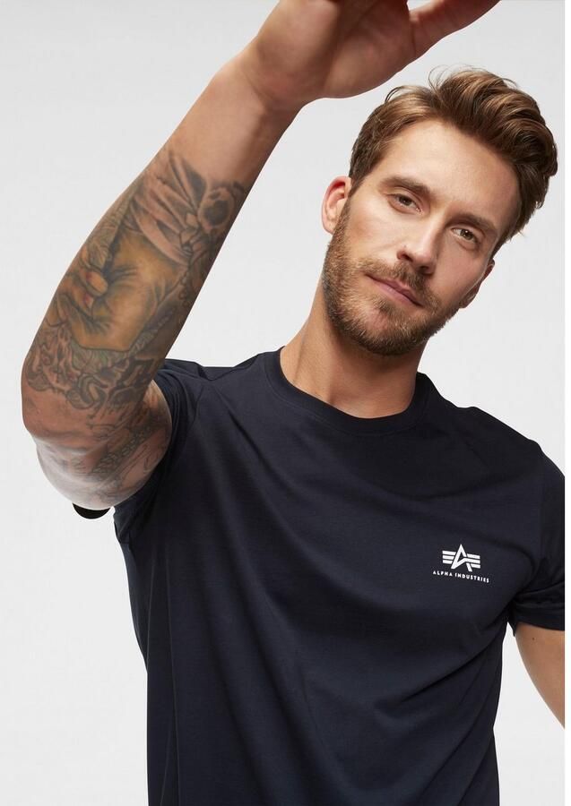 Alpha Industries Shirt met ronde hals BASIC T SMALL LOGO - Foto 3