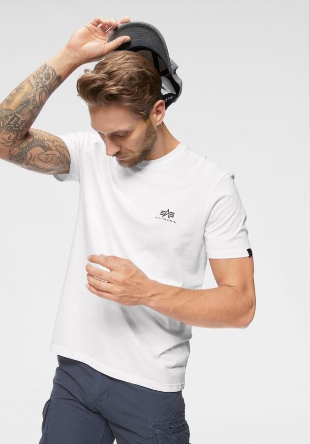 Alpha industries Basic Small Logo T-shirts Kleding white maat: L beschikbare maaten:S M L XL XXL XXXL - Foto 6