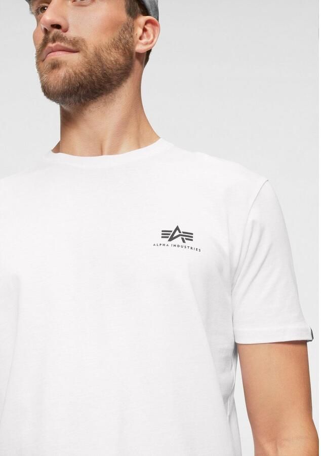 Alpha industries Basic Small Logo T-shirts Kleding white maat: L beschikbare maaten:S M L XL XXL XXXL - Foto 4