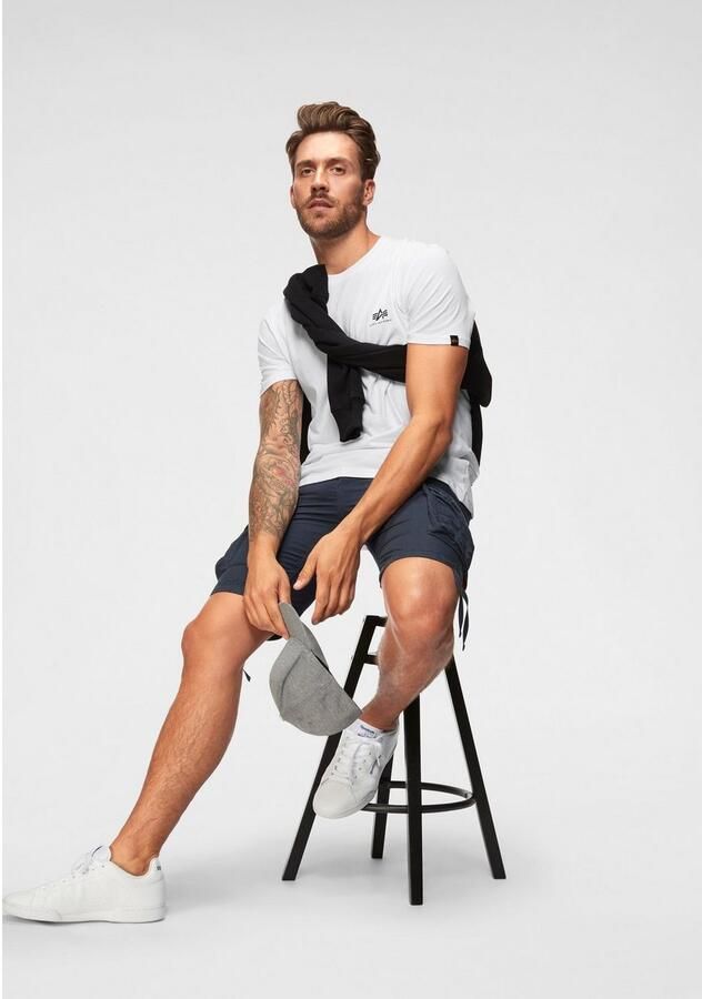 Alpha industries Basic Small Logo T-shirts Kleding white maat: L beschikbare maaten:S M L XL XXL XXXL - Foto 5