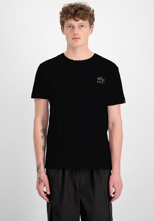 Alpha Industries Shirt met ronde hals Camo Logo Puff Print BP T - Foto 3