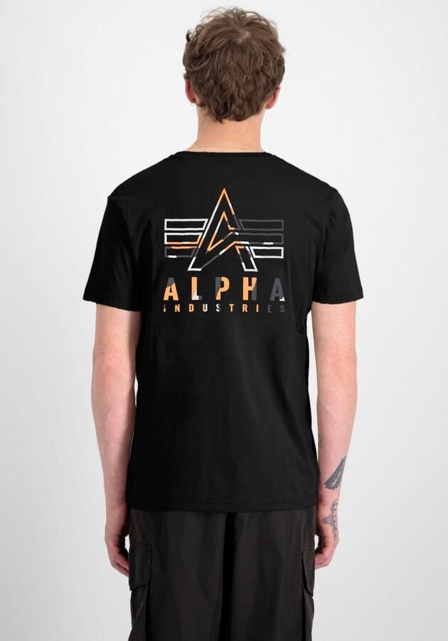 Alpha Industries Shirt met ronde hals Camo Logo Puff Print BP T - Foto 2