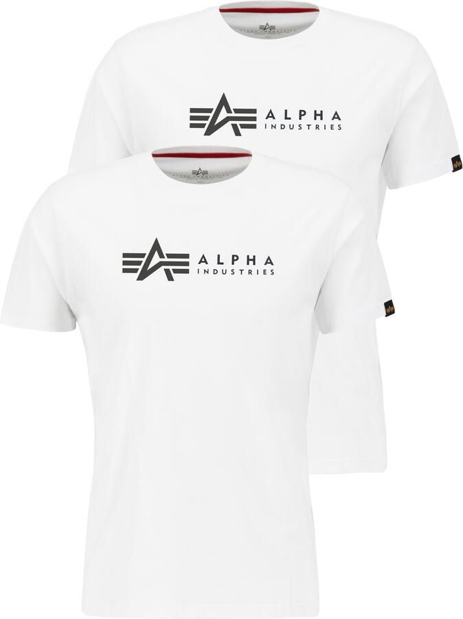 Alpha industries Label T (2 Pack) T-shirts Kleding white maat: L beschikbare maaten:S M L XXL - Foto 6