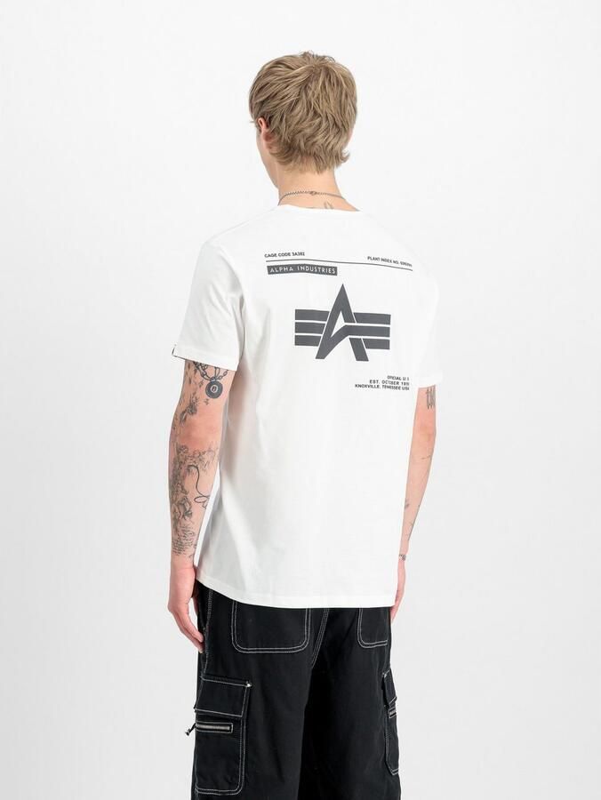 Alpha industries T-shirt met labeldetails en ronde hals