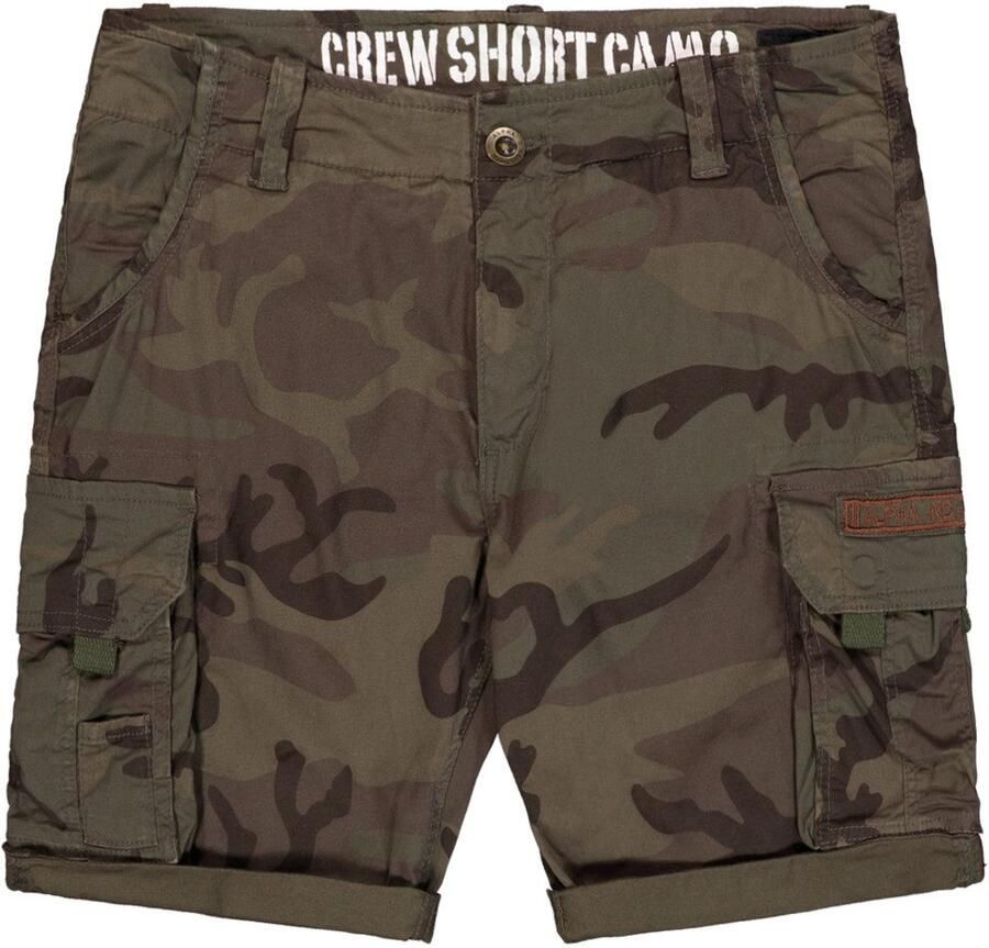 Alpha industries Short Crew Camo Groen Heren