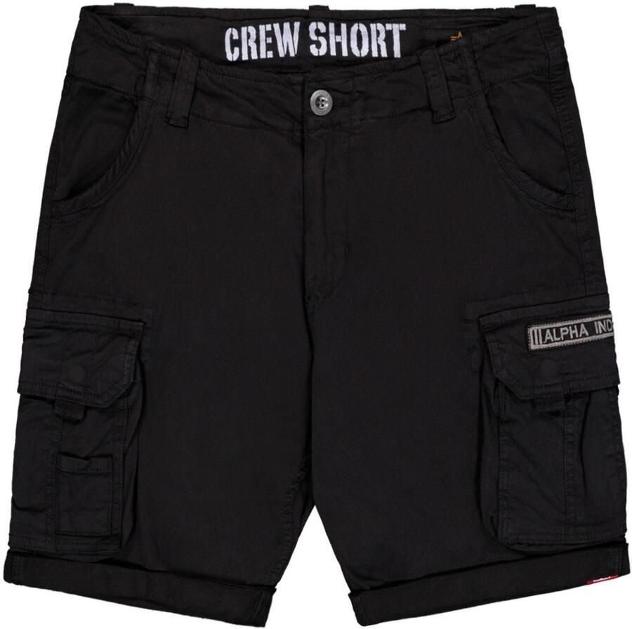 Alpha industries Regular fit korte cargobroek met labelstitching model 'CREW SHORT'