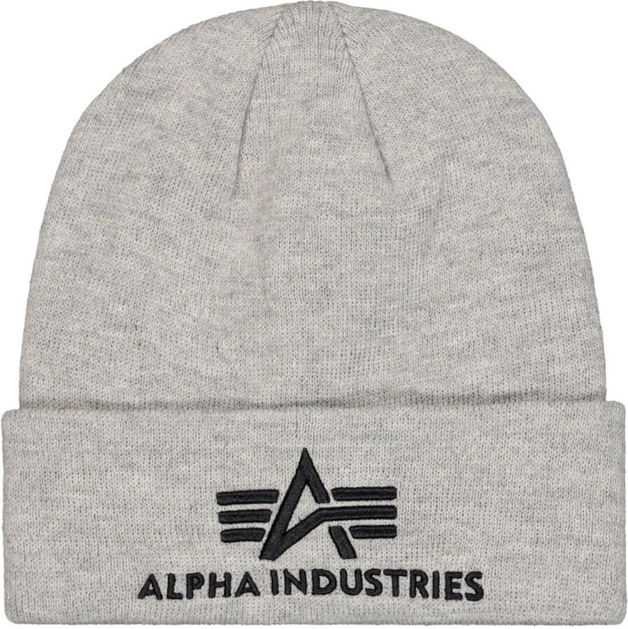 Alpha industries 3D Beanie Klassieke Stijl Wintermuts Gray - Foto 3