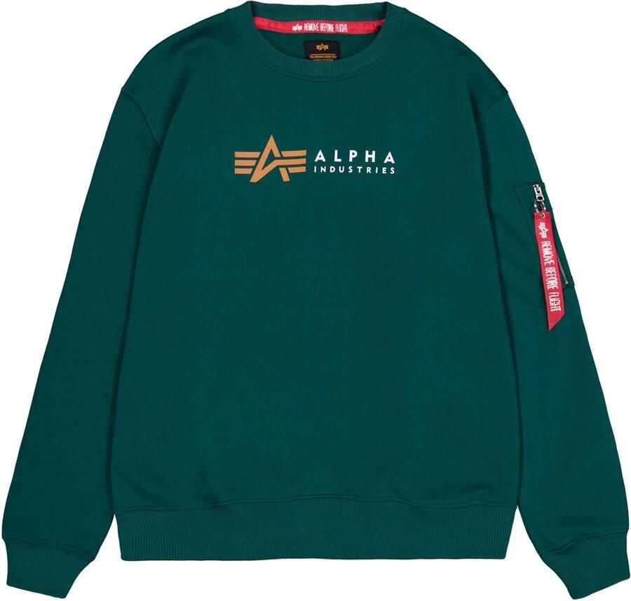 Alpha industries Sweatshirt met labelprint en ritszak - Foto 6