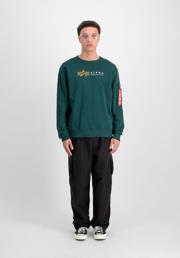 Alpha industries Sweatshirt met labelprint en ritszak