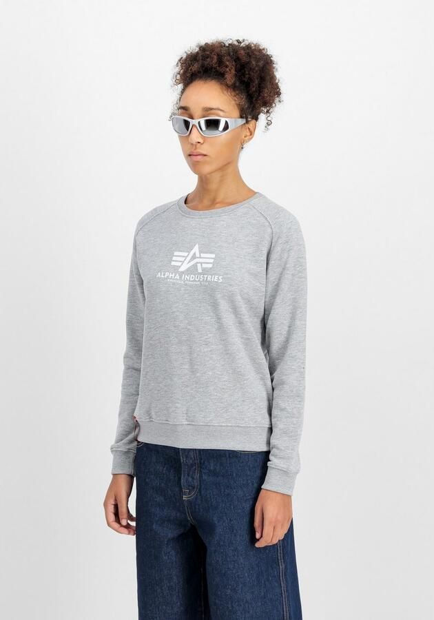Alpha industries Bluza Nieuwe Basic Sweater 196031 Grijs Dames - Foto 4