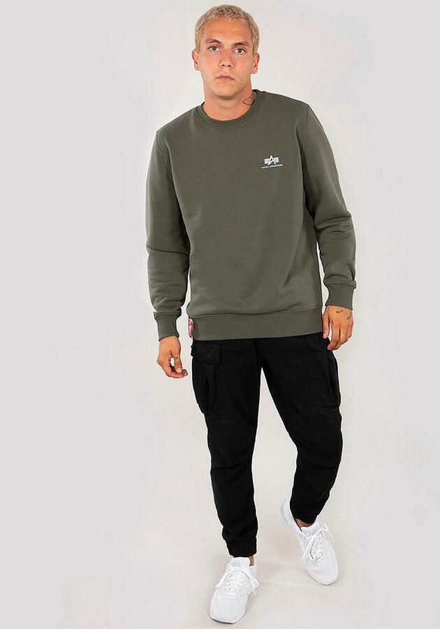 Alpha Industries Sweater Men Sweatshirts Basic Sweater Small Logo - Foto 3