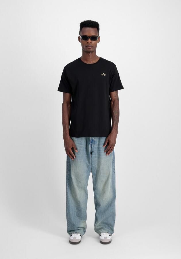 Alpha industries Katoenen T-shirt met 3D-logo Black Heren - Foto 2