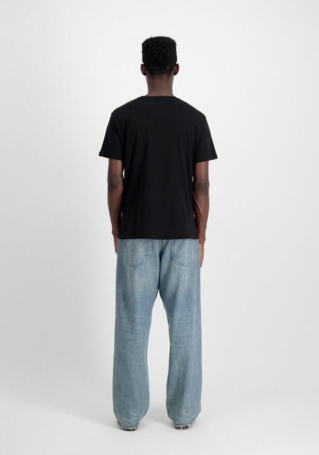 Alpha industries Katoenen T-shirt met 3D-logo Black Heren - Foto 3