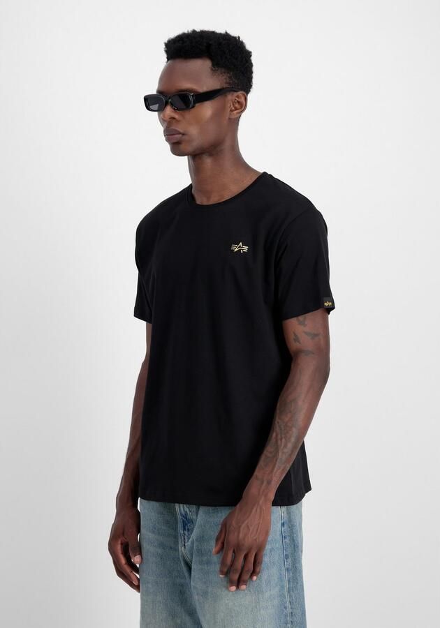 Alpha industries Katoenen T-shirt met 3D-logo Black Heren - Foto 4
