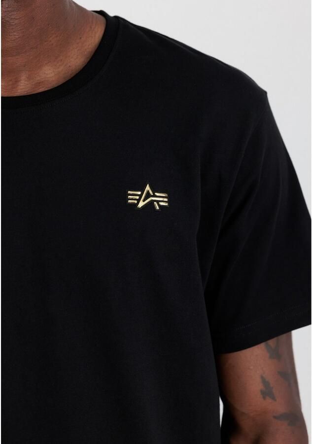 Alpha industries Katoenen T-shirt met 3D-logo Black Heren