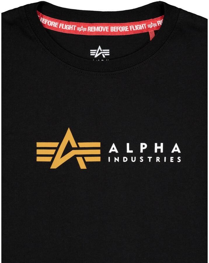 Alpha industries T-shirt met labelprint model 'Label'