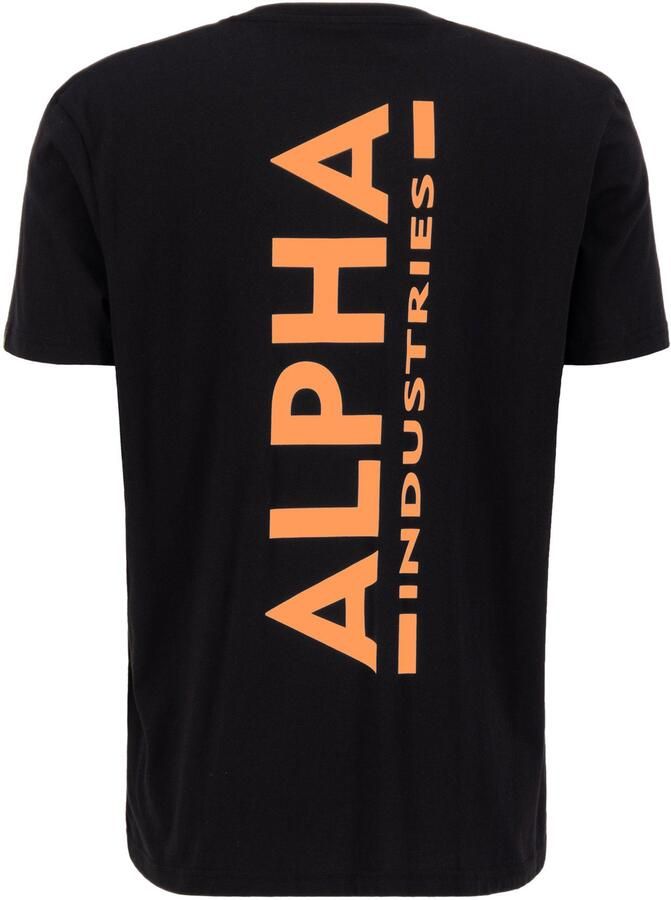 Alpha industries T-shirt reflecterend Backprint T Print Zwart Heren - Foto 5