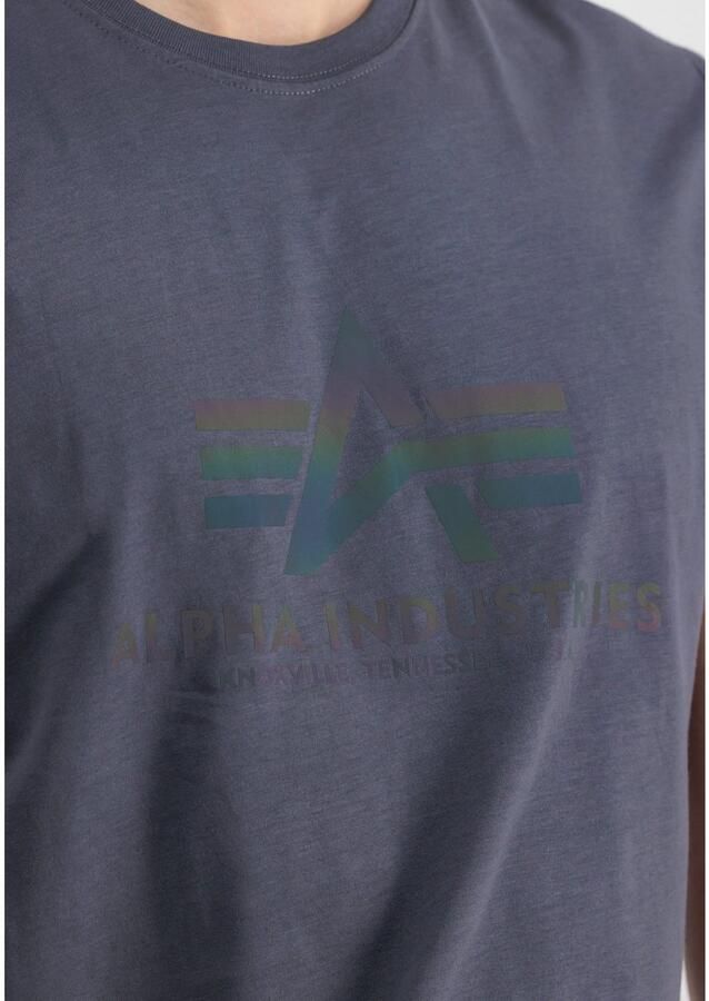 Alpha industries T-shirt met labelprint model 'Rainbow' - Foto 2