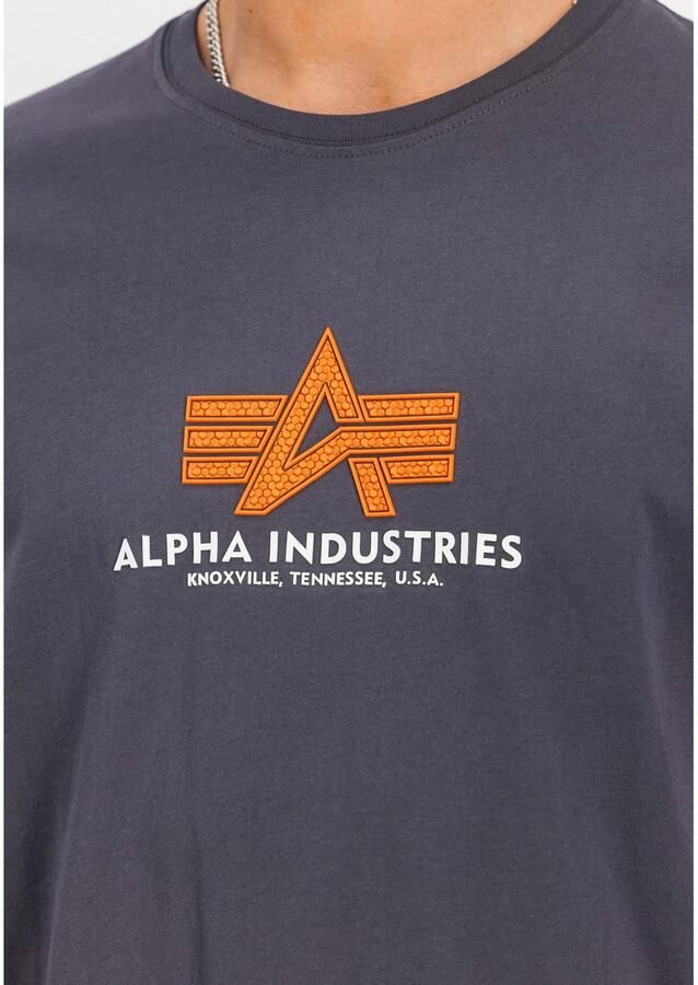 Alpha industries Modern Comfort T-shirt met 3D Print Gray Heren