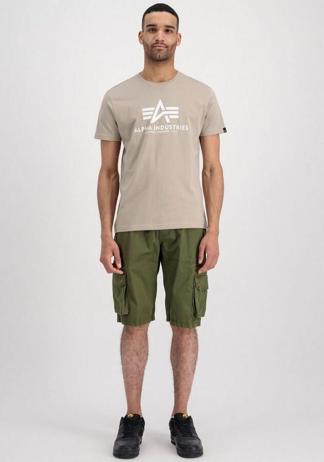 Alpha industries Heren Basic T-shirt Korte Mouw Beige Heren - Foto 3