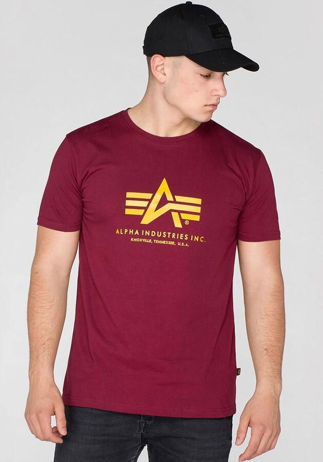 Alpha industries Heren Basic T-shirt Korte Mouw Red Heren - Foto 3