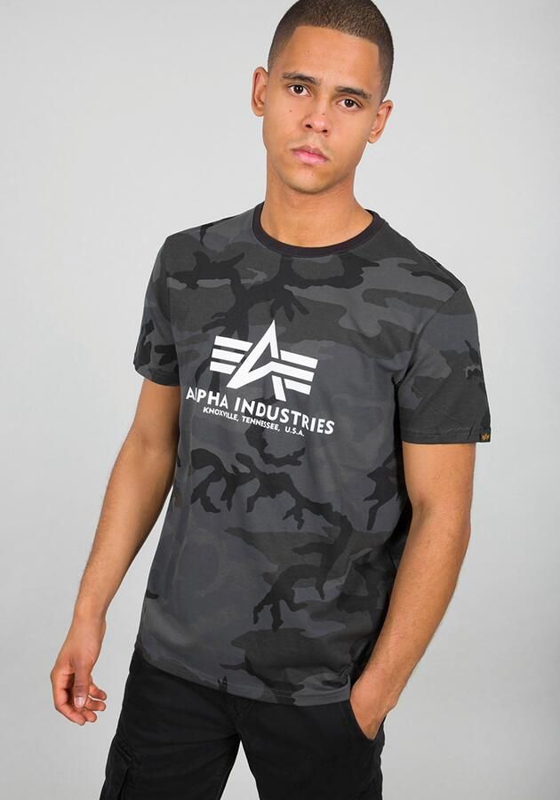 Alpha industries Basic T Camo T-shirts Kleding black camo maat: L beschikbare maaten:S M L - Foto 4