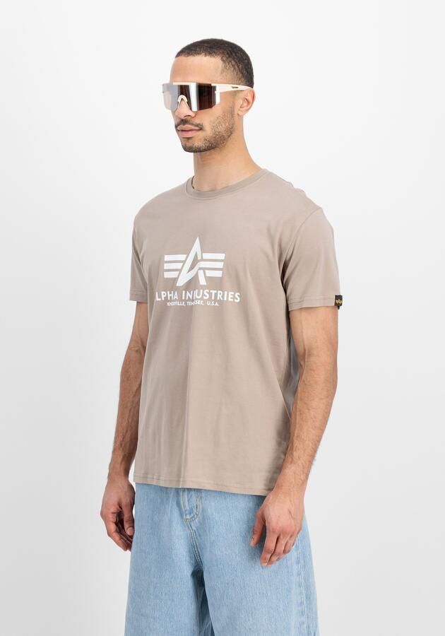 Alpha industries Heren Basic T-shirt Korte Mouw Beige Heren - Foto 5