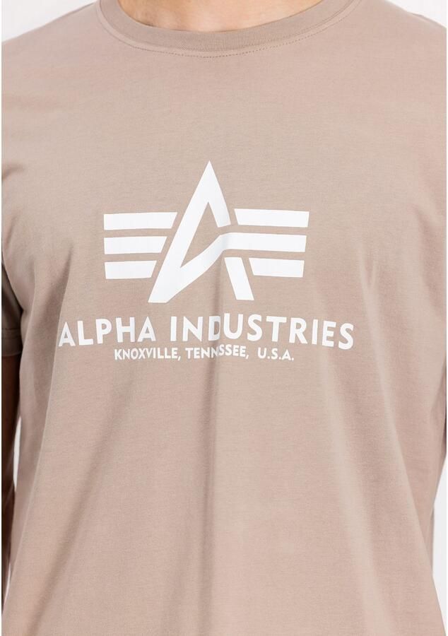 Alpha industries Heren Basic T-shirt Korte Mouw Beige Heren - Foto 2