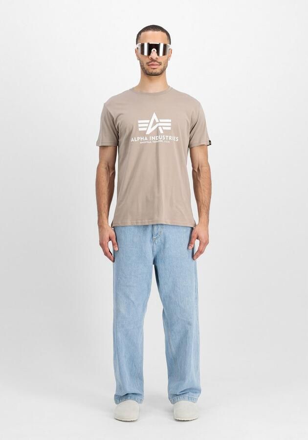 Alpha industries Heren Basic T-shirt Korte Mouw Beige Heren - Foto 7