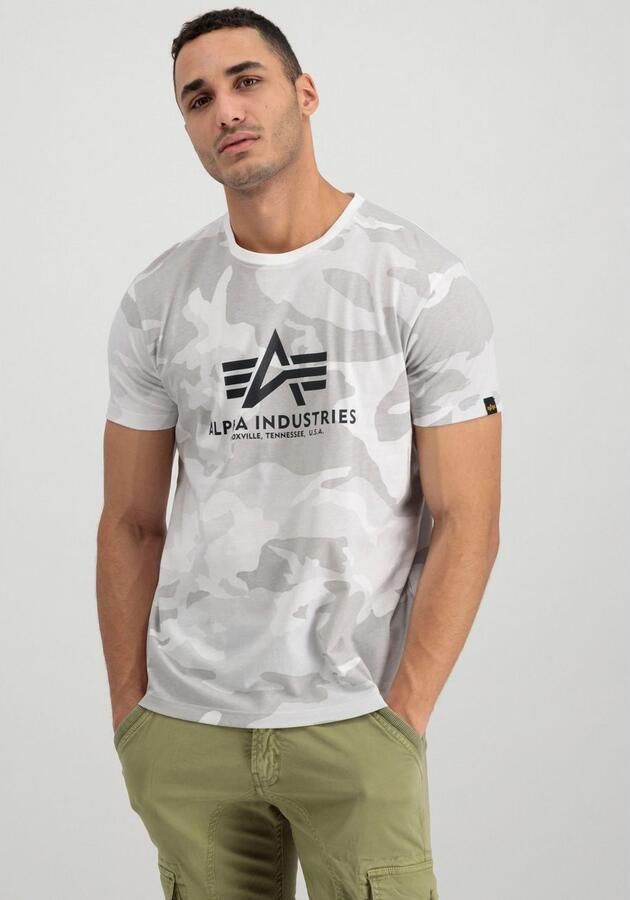 Alpha industries Basic T Camo T-shirts Kleding white camo maat: M beschikbare maaten:M L - Foto 6
