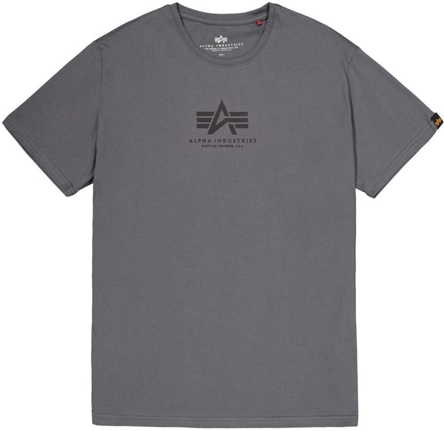 Alpha industries Basic T Ml T-shirts Kleding greyblack black maat: XXL beschikbare maaten:S XXL