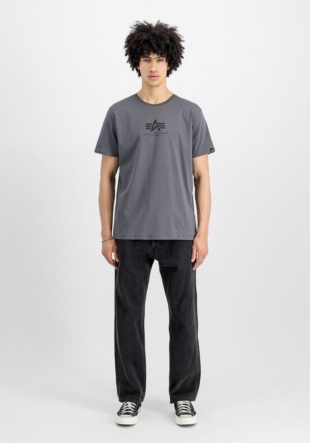 Alpha industries Basic T Ml T-shirts Kleding greyblack black maat: XXL beschikbare maaten:S XXL - Foto 5