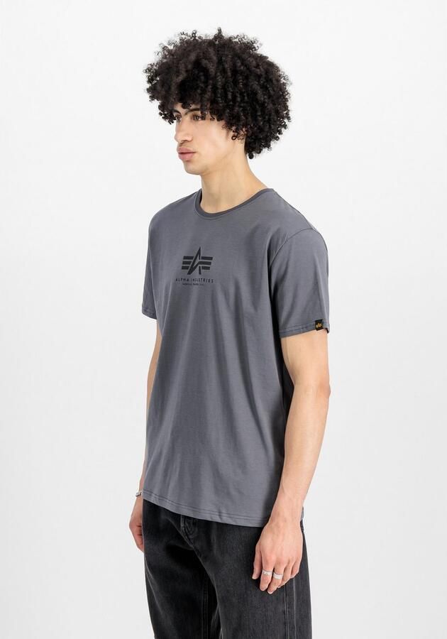 Alpha industries Basic T Ml T-shirts Kleding greyblack black maat: XXL beschikbare maaten:S XXL - Foto 6